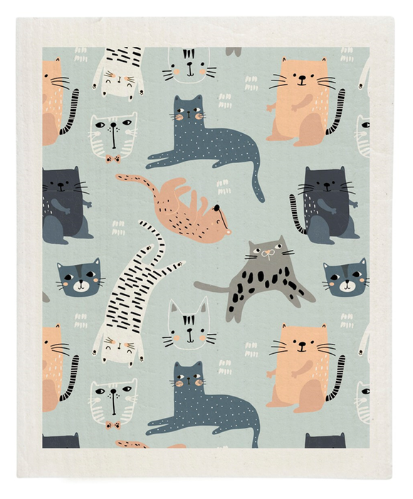 Swedish Dishcloth - Cats