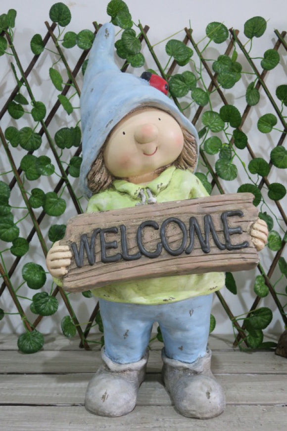 Country Boy - Holding Welcome Sign