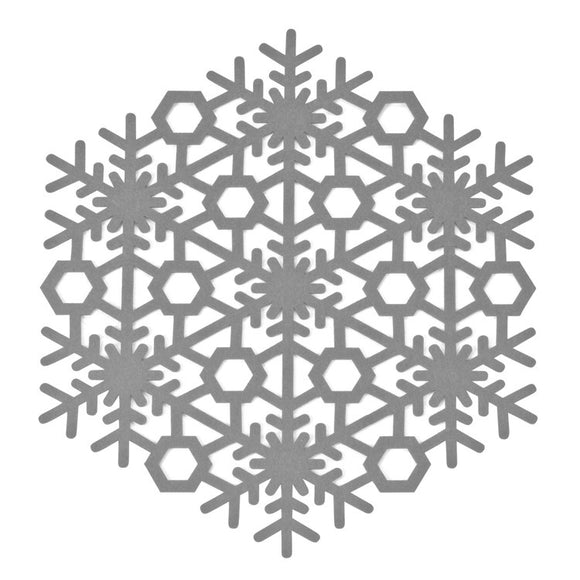 Placemat - Felt Snowflake Grey