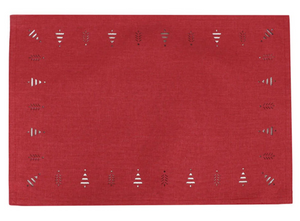 Placemat - Tree Hemstitch (Red)