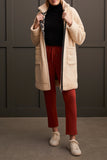 Coat - Lightweight Sherpa with Mock Neck Collar (Moonstone)