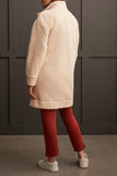 Coat - Lightweight Sherpa with Mock Neck Collar (Moonstone)