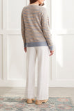 Sweater - Striped Crew Neck (Bluestone)