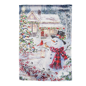 Garden Flag - Cottage in the Snow Lustre