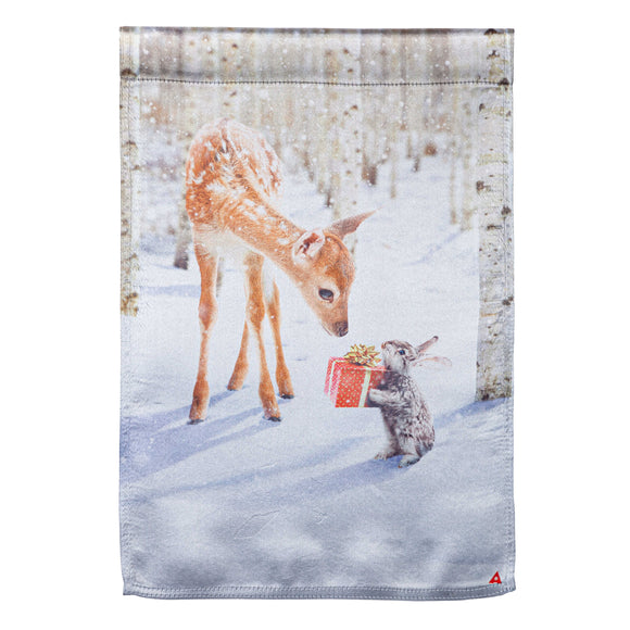 Garden Flag - Fawn and Bunny Friend Lustre