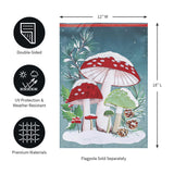 Garden Flag - Woodland Winter Mushroom