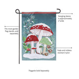 Garden Flag - Woodland Winter Mushroom