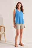 Tank Top - Curve Hem (Deep Sea)