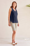 Tank Top - Curve Hem (Jet Blue)