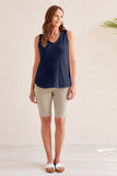 Tank Top - Curve Hem (Jet Blue)