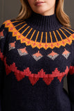 Sweater - Intarsia Mock Neck (Night Sky)