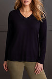 Top - Long Sleeve V-Neck (Black)