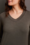 Top - Long Sleeve V-Neck (Spinach)