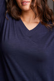 Top - Long Sleeve V-Neck (Sapphire)