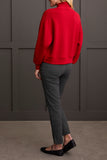 Top - Dolman with Quarter Zip (Scarlet)