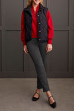 Top - Dolman with Quarter Zip (Scarlet)