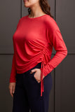 Top - Crew Neck with Side Ruching