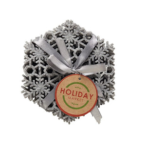 Coaster - Felt Snowflake Grey