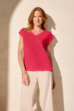 Top - Cap Sleeve (Teaberry)