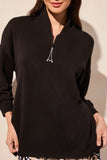Top - Techno Lux Zip Front