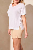 Top - Short Sleeve with Shirred Back (White)