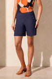 Short - Flatten It Pull On with Button (Jet Blue)