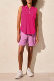 Top - Sleeveless Polo (Beet)