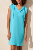 Dress- Sleeveless Hooded (Aqua)