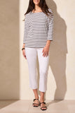 Top - Boat Neck Stripe Jersey