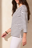 Top - Boat Neck Stripe Jersey