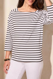 Top - Boat Neck Stripe Jersey
