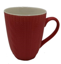 Mug - Cable Knit Red