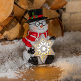 Snowman Decor - With LED Snowflake