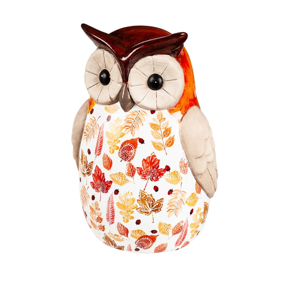 Owl Statuary - Fall Harvest Ceramic (Large)