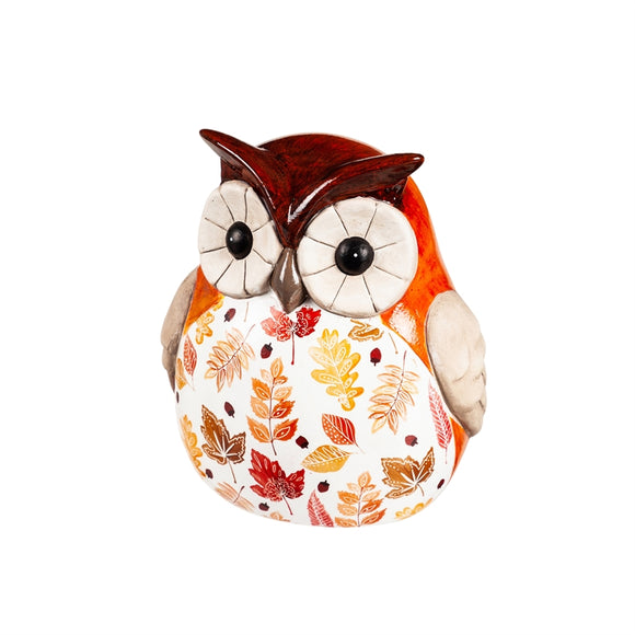 Owl Statuary - Fall Harvest Ceramic (Small)