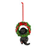 Ornament - Dog in Wreath (Assorted)