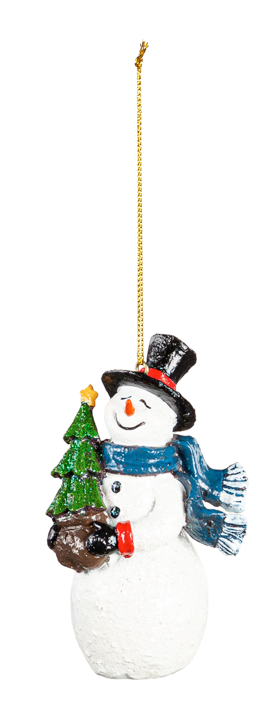 Ornament - Snowman with Blue Scarf