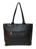 Tote Handbag - Textured Front (Black)