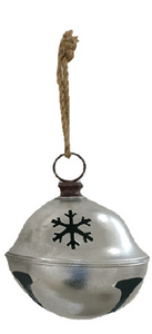 Ornament - Bell with Snowflake (Silver)