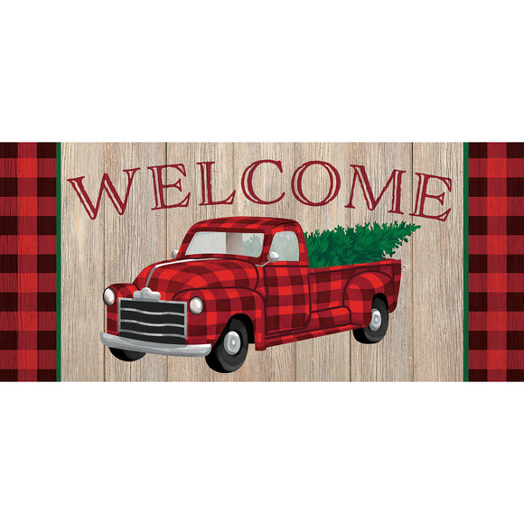 Switch Mat - Holiday Plaid Truck