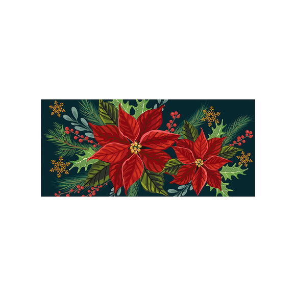 Sassafras Mat - Happy Holidays Poinsettia