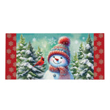 Switch Mat - Sassafras Snowman with Cardinal Friend