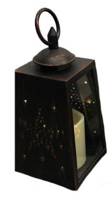 Lantern - LED with Timer (Brown)