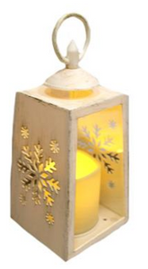 Lantern - LED with Timer (Cream)