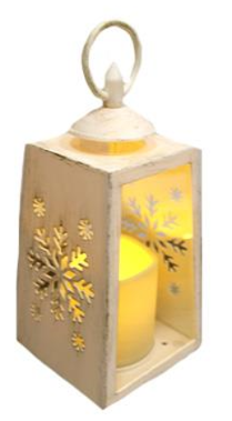 Lantern - LED with Timer (Cream)