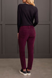 Ankle Pant - Audrey Pull On Micro Cord (Raisin)