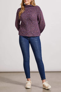 Sweater - Oversized Funnel Neck (Raisin)