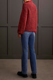 Sweater - Oversized Funnel Neck (Scarlet)