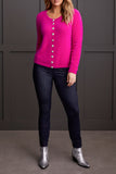 Sweater - Cardigan with Rhinestone Buttons