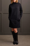 Dress - Funnel Neck with Pockets